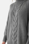 Caurelle | Women’s Knitted Jumper Dress – Cable Knit Autumn Winter