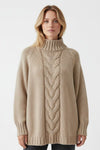 Caurelle | Women’s Knitted Jumper Dress – Cable Knit Autumn Winter