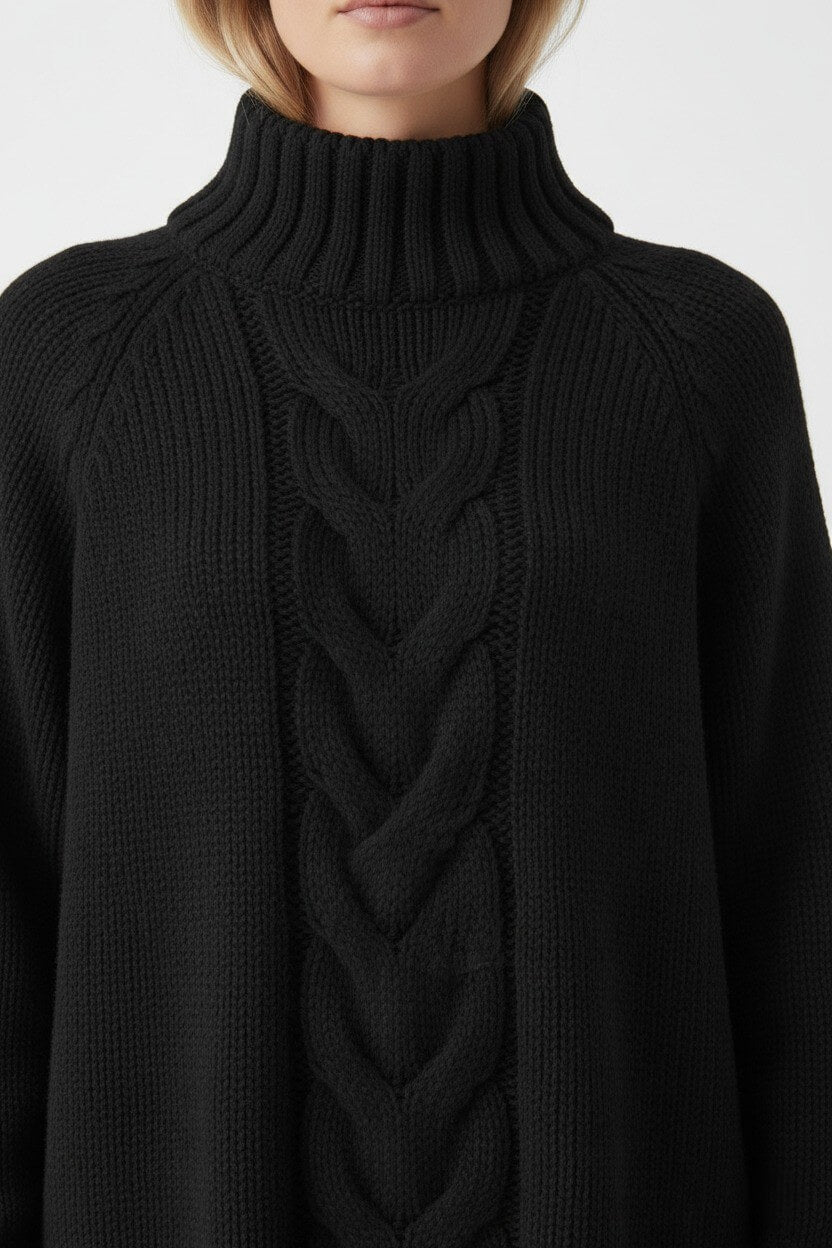 Caurelle | Women’s Knitted Jumper Dress – Cable Knit Autumn Winter