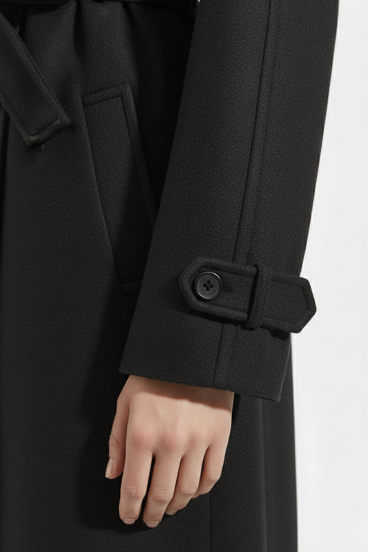 Caurelle | Women’s Belted Double-Breasted Long Coat