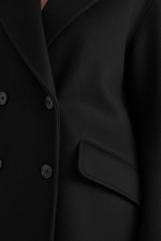 Caurelle | Women’s Long Wool Coat with Lapel Collar