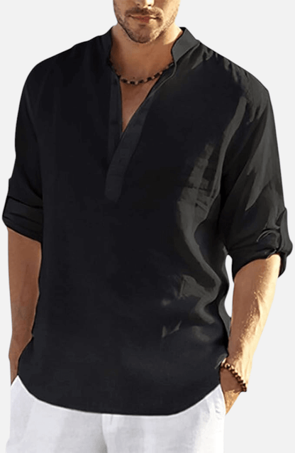 Caurelle | Men's Cotton-Linen Long Sleeve Shirt – Effortless Style for Spring & Autumn