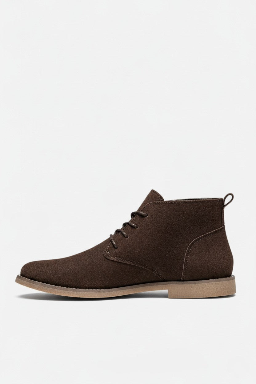 Caurelle | Men’s Ankle Boots – Lace-Up Imitation Suede