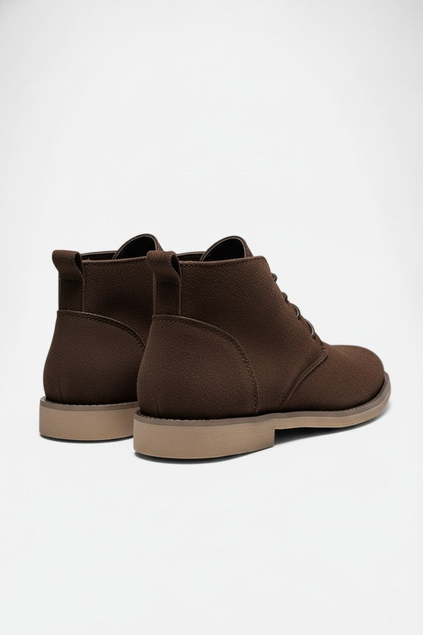 Caurelle | Men’s Ankle Boots – Lace-Up Imitation Suede