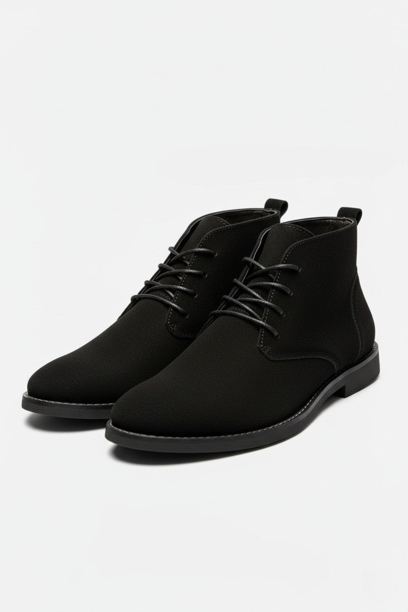 Caurelle | Men’s Ankle Boots – Lace-Up Imitation Suede