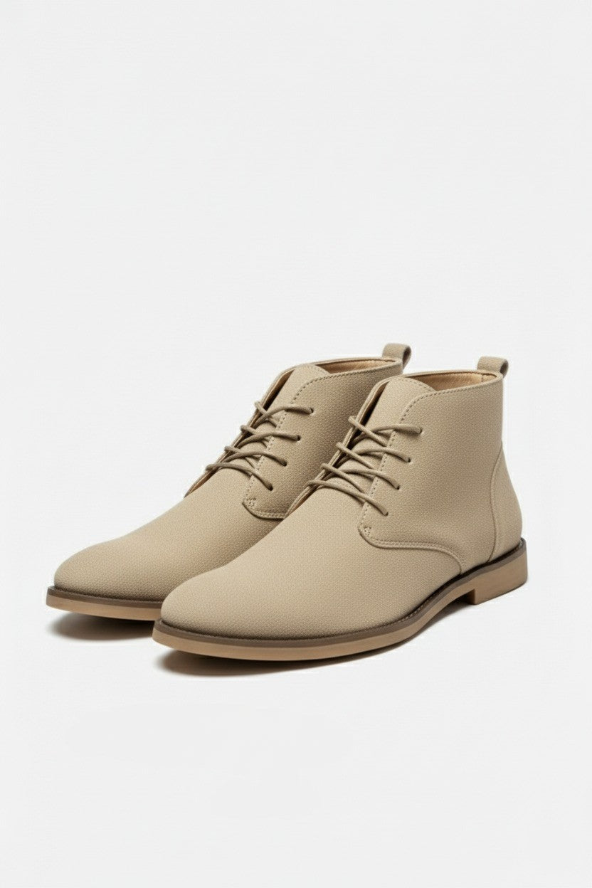 Caurelle | Men’s Ankle Boots – Lace-Up Imitation Suede