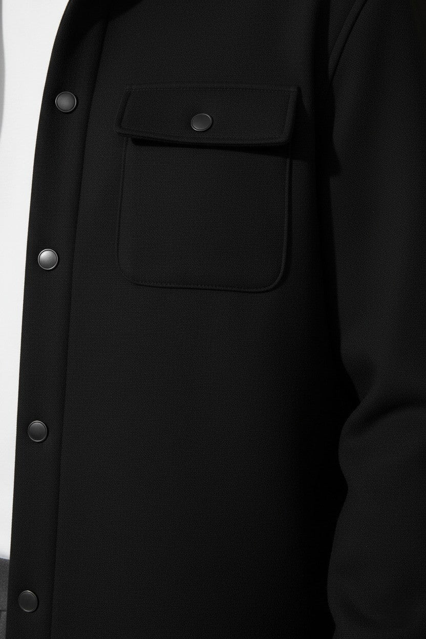 Caurelle | Men’s Overshirt Jacket – Woven Lapel Collar Autumn Winter