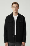 Caurelle | Men’s Overshirt Jacket – Woven Lapel Collar Autumn Winter