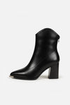 Caurelle | Women’s Leather Ankle Boots – Pointed Toe High Heel