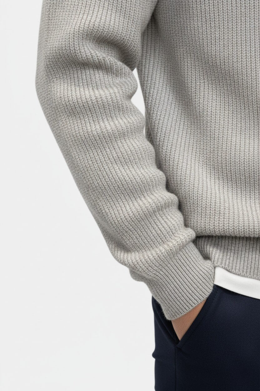 Caurelle | Men’s Knitted Jumper – Polo Collar High Stretch Autumn Winter
