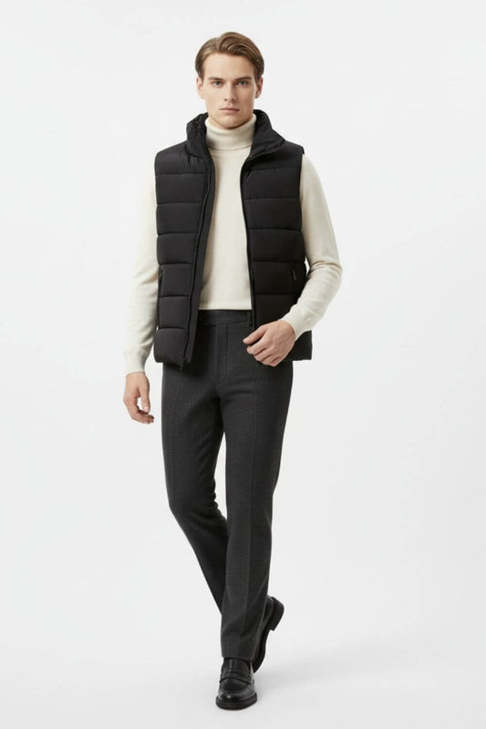 Caurelle | Men’s Puffer Gilet – Quilted Zip-Up Autumn Winter Jacket