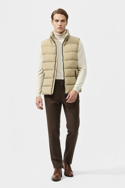 Caurelle | Men’s Puffer Gilet – Quilted Zip-Up Autumn Winter Jacket