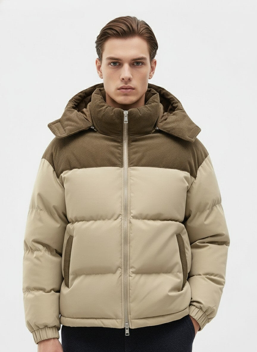 Caurelle | Men’s Puffer Jacket – Modern Warmth with Refined Simplicity