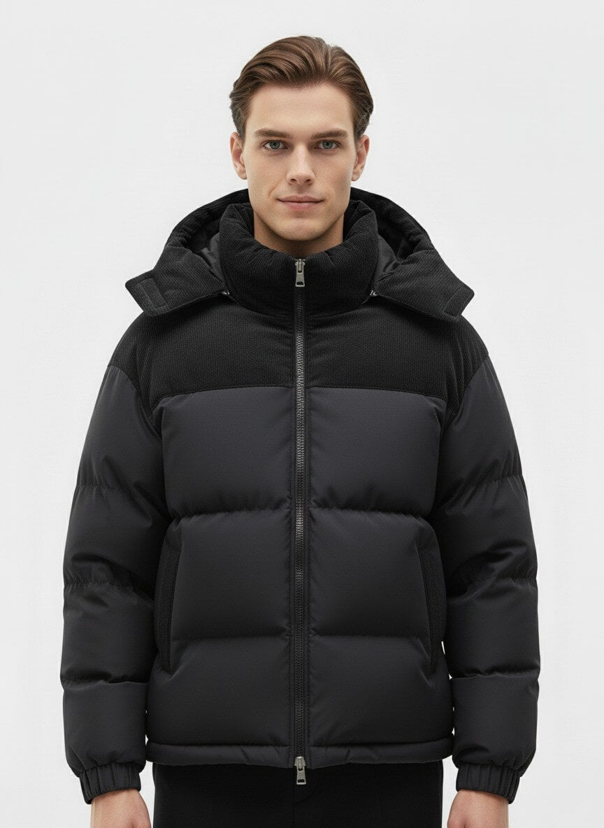 Caurelle | Men’s Puffer Jacket – Modern Warmth with Refined Simplicity