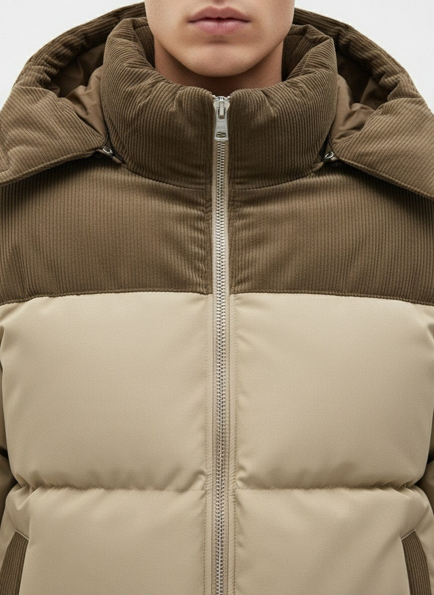 Caurelle | Men’s Puffer Jacket – Modern Warmth with Refined Simplicity