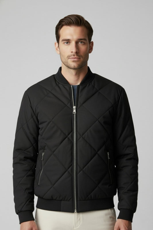 Caurelle | Men’s Quilted Bomber Winter Jacket – Warmth in Every Layer