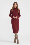 Caurelle | Women’s Roll-Neck Jumper Dress – High-Stretch Knit