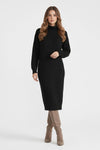 Caurelle | Women’s Roll-Neck Jumper Dress – High-Stretch Knit
