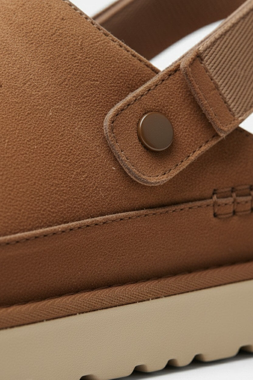 Caurelle | Women's Leather Slippers – Thick Bottom Back Strap Design