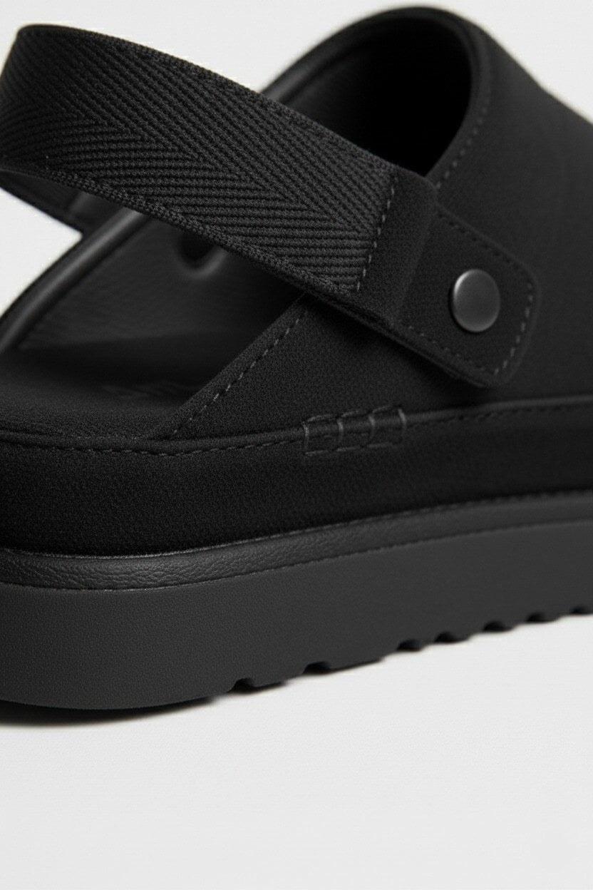 Caurelle | Women's Leather Slippers – Thick Bottom Back Strap Design