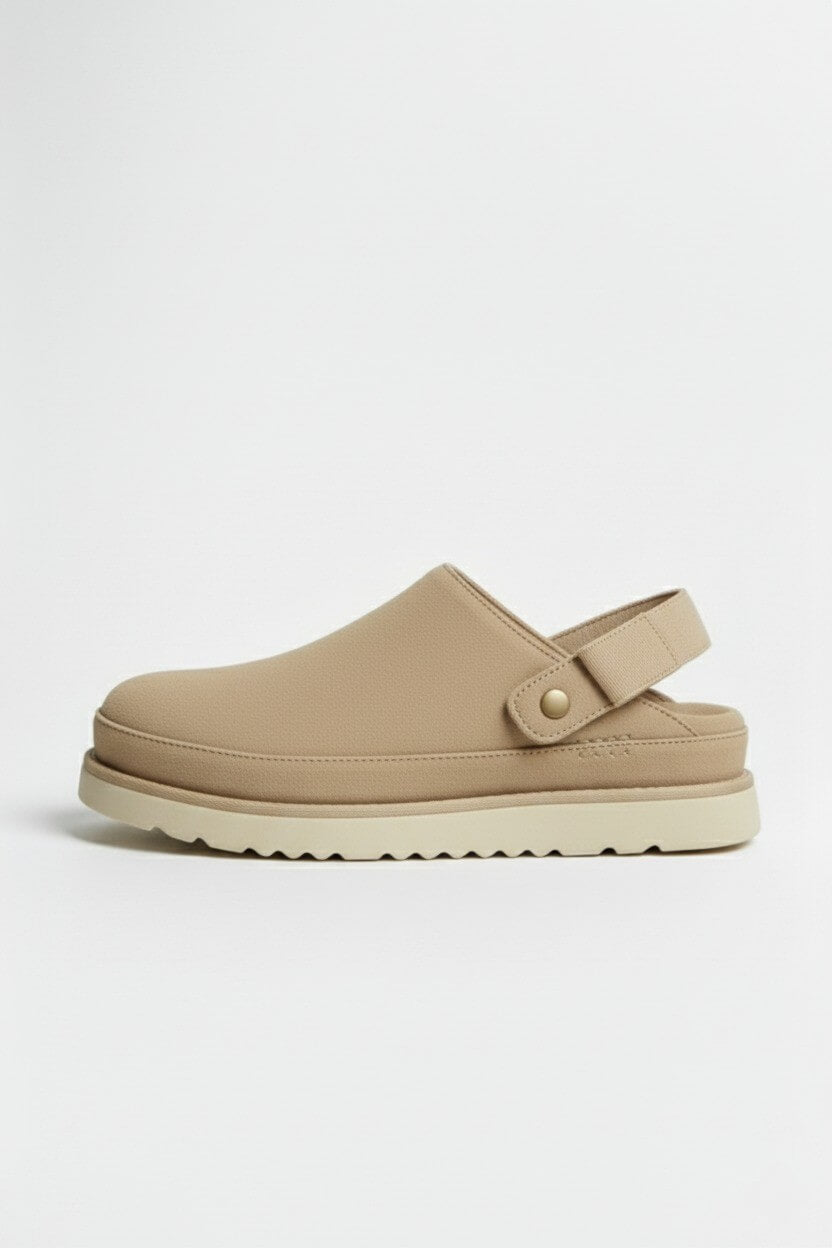 Caurelle | Women's Leather Slippers – Thick Bottom Back Strap Design