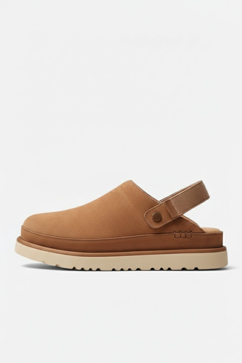 Caurelle | Women's Leather Slippers – Thick Bottom Back Strap Design