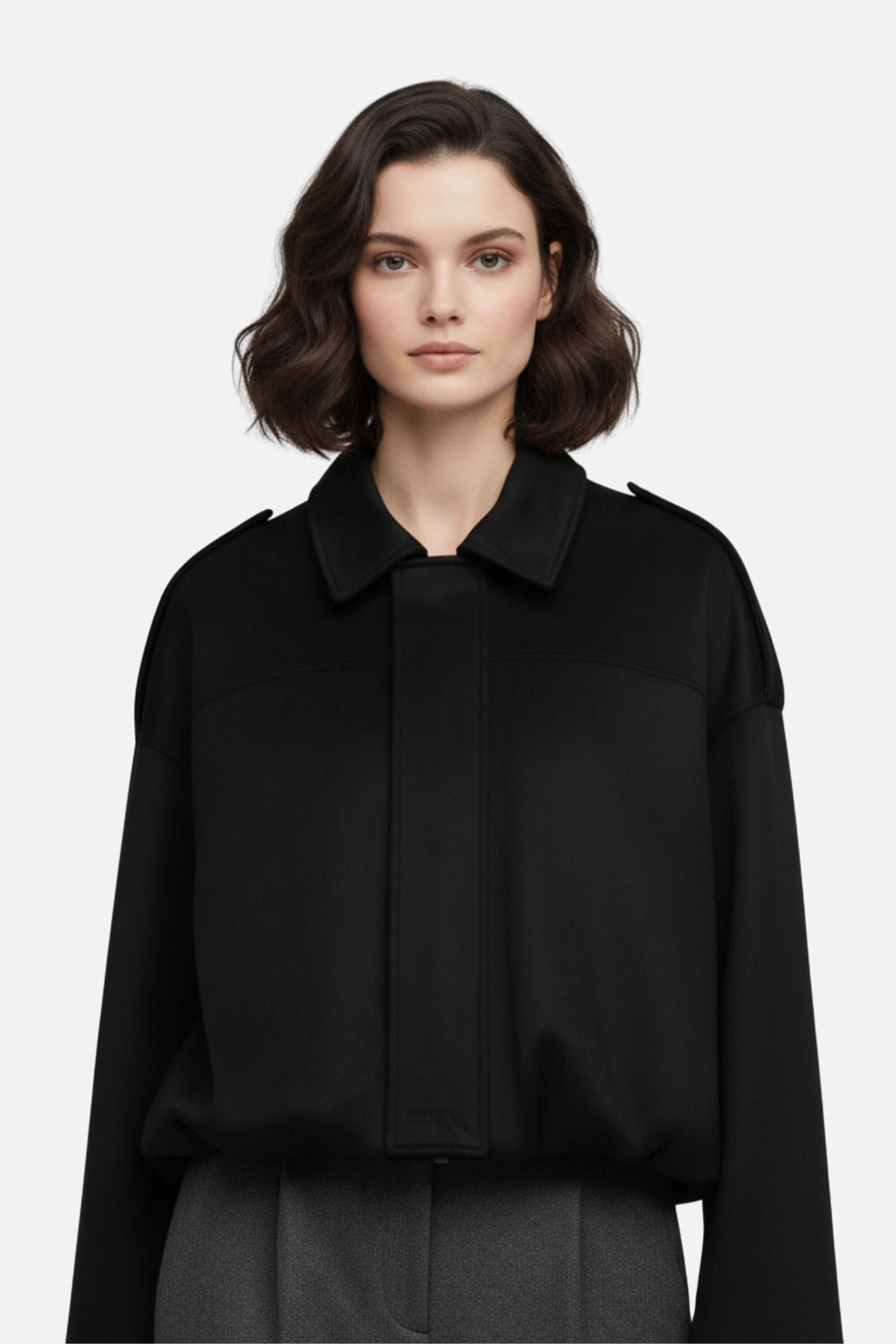 Caurelle | Women’s Cropped Suede Bomber Jacket – Timeless Elegance