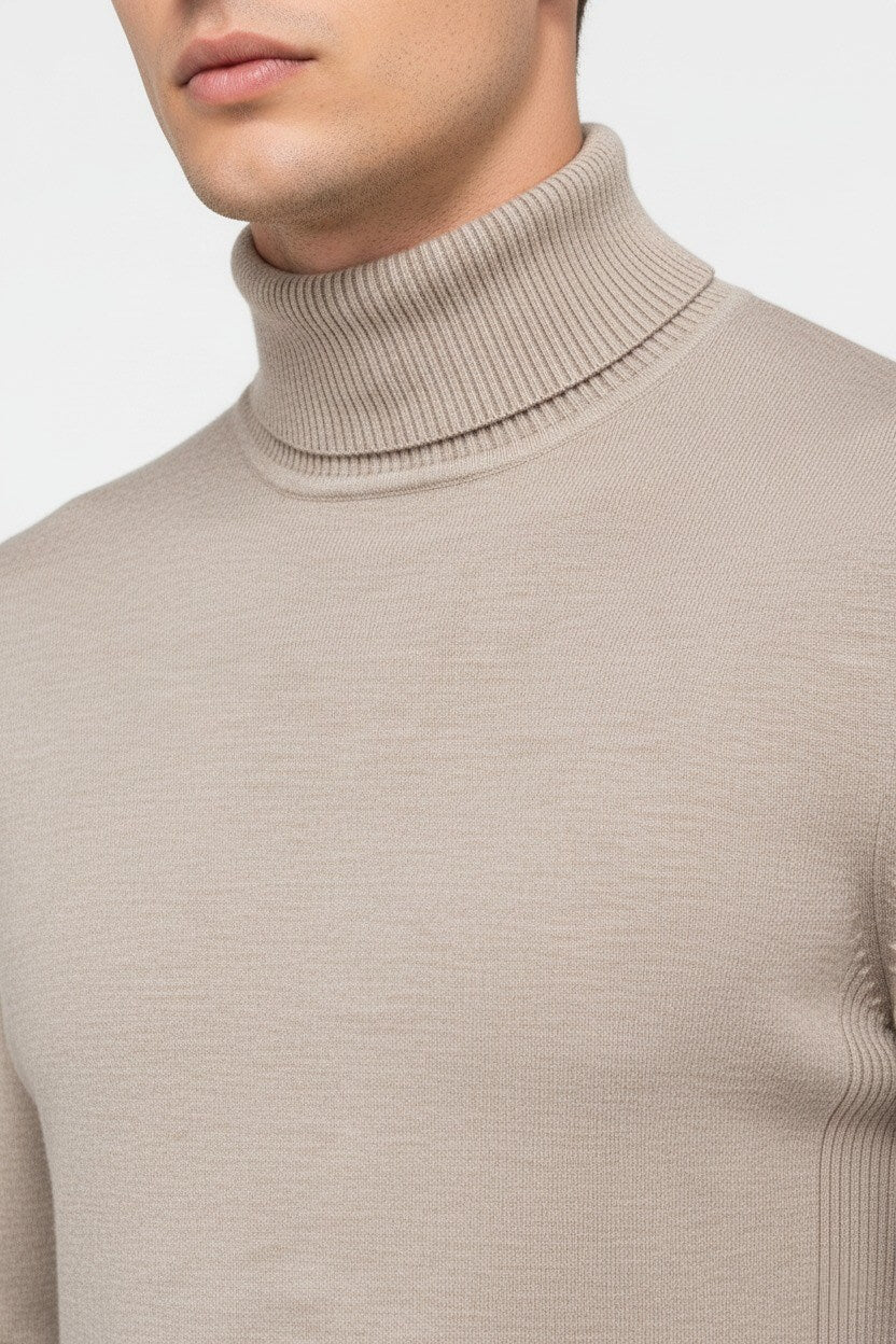 Caurelle | Men’s Autumn & Winter Solid Turtleneck Pullover Jumper