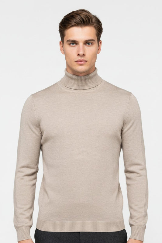 Caurelle | Men’s Autumn & Winter Solid Turtleneck Pullover Jumper