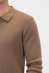 Caurelle | Men’s Knitted V-Neck Jumper – Polo Collar Autumn Winter