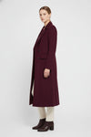 Caurelle | Women’s Long Wool Coat – Double-Breasted Lapel