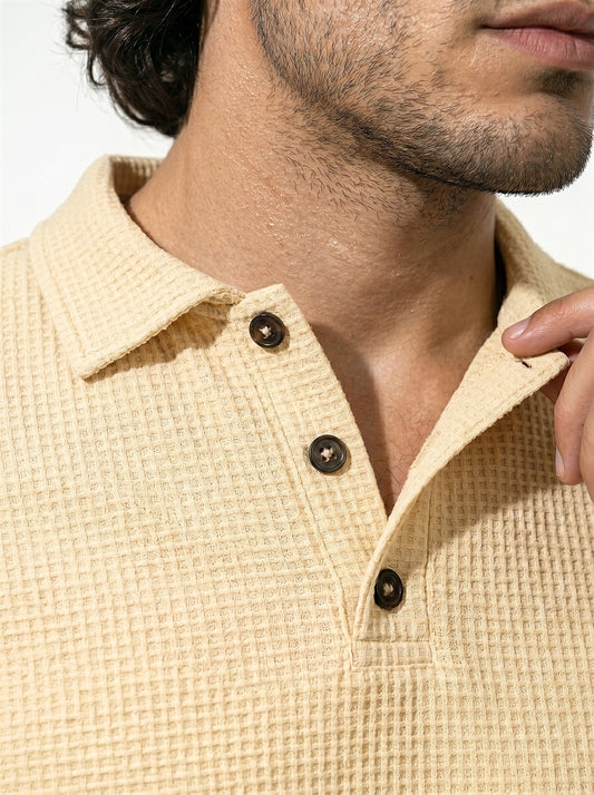 Caurelle | Men’s Plus Size Half-Button Polo Shirt