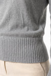 Women's Winter Knitted V Neck Polo Jumper with Long Sleeves
