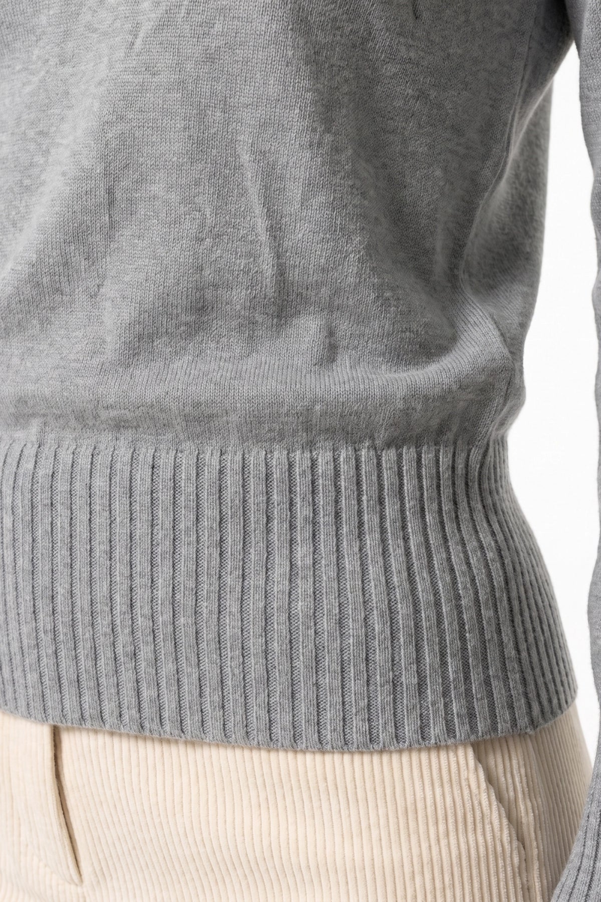 Women's Winter Knitted V Neck Polo Jumper with Long Sleeves