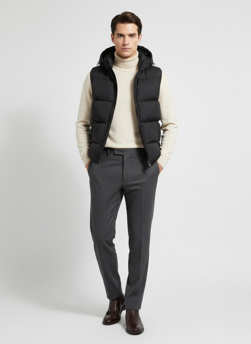 Caurelle | Men’s Puffer Gilet – Modern Warmth for Autumn & Winter