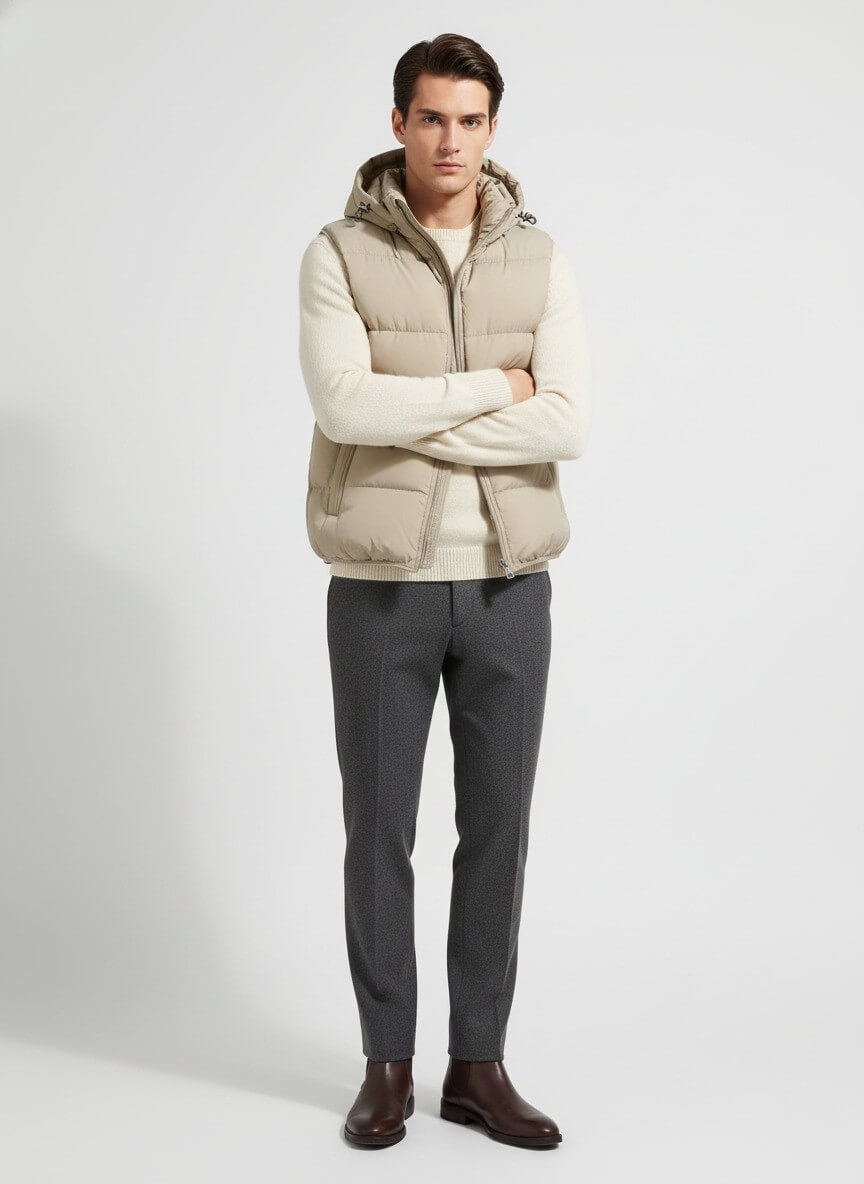 Caurelle | Men’s Puffer Gilet – Modern Warmth for Autumn & Winter