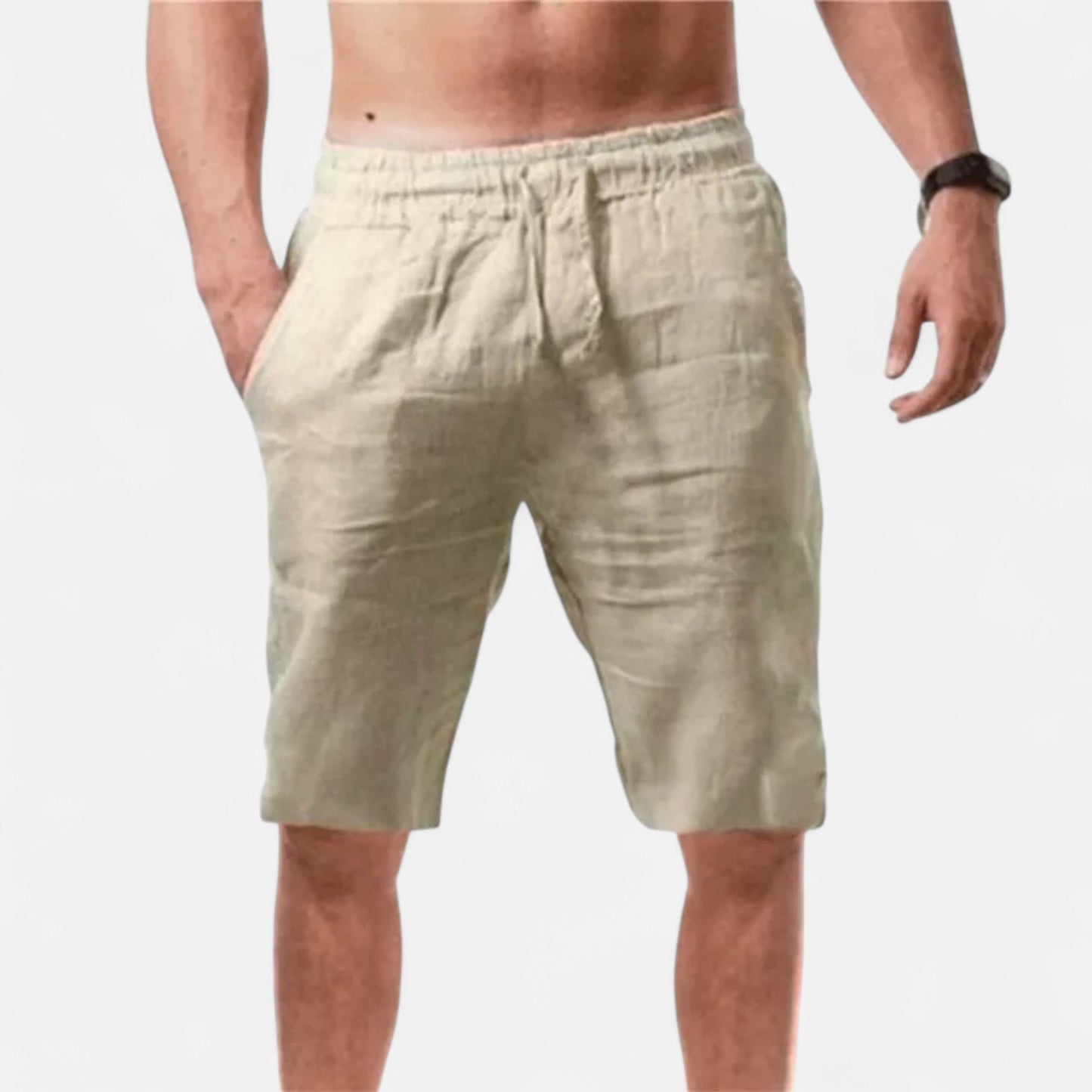 Caurelle | Men's Cotton-Linen Summer Shorts – Lightweight Comfort for Active Days