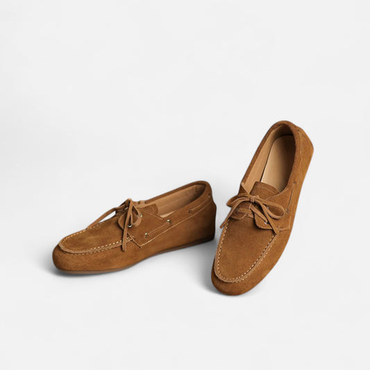 Caurelle | Women's Suede Leather Slip-On Loafers – Effortless Elegance, All-Day Comfort