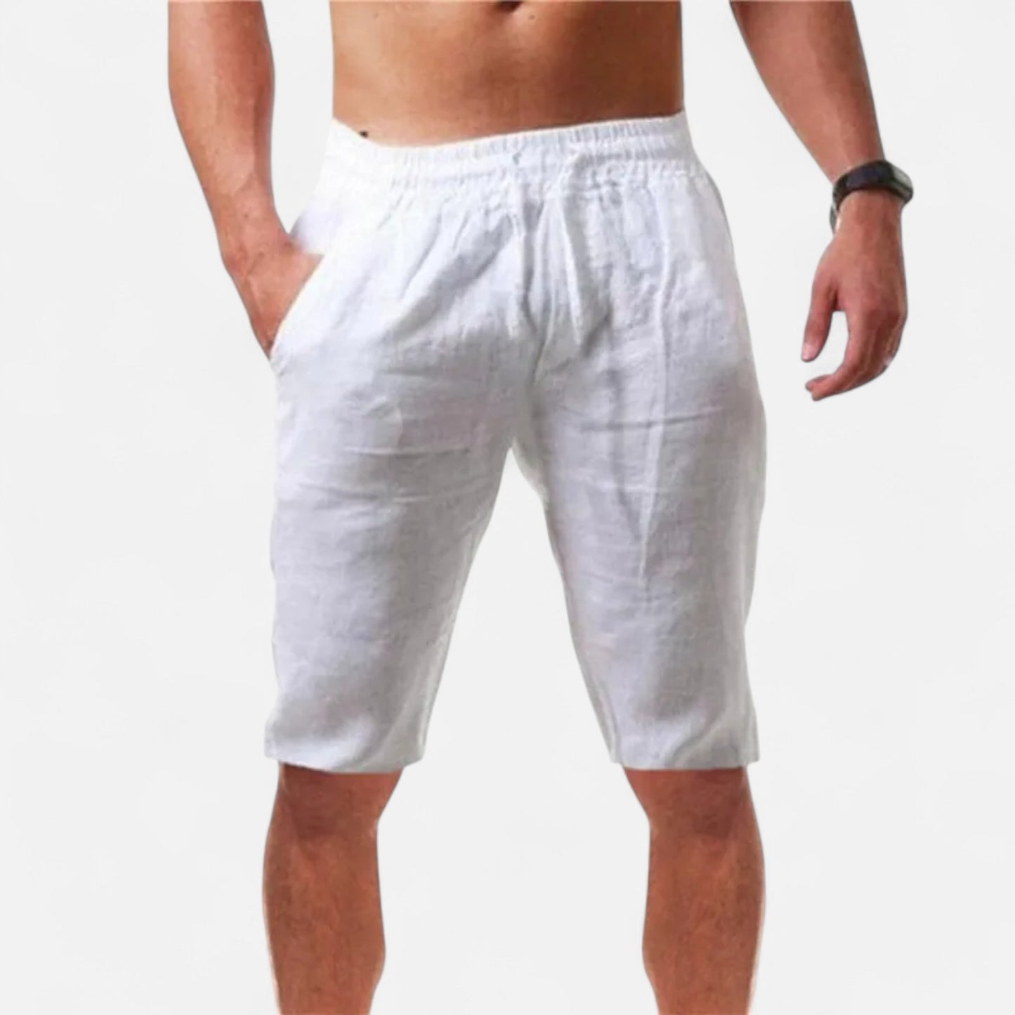 Caurelle | Men's Cotton-Linen Summer Shorts – Lightweight Comfort for Active Days