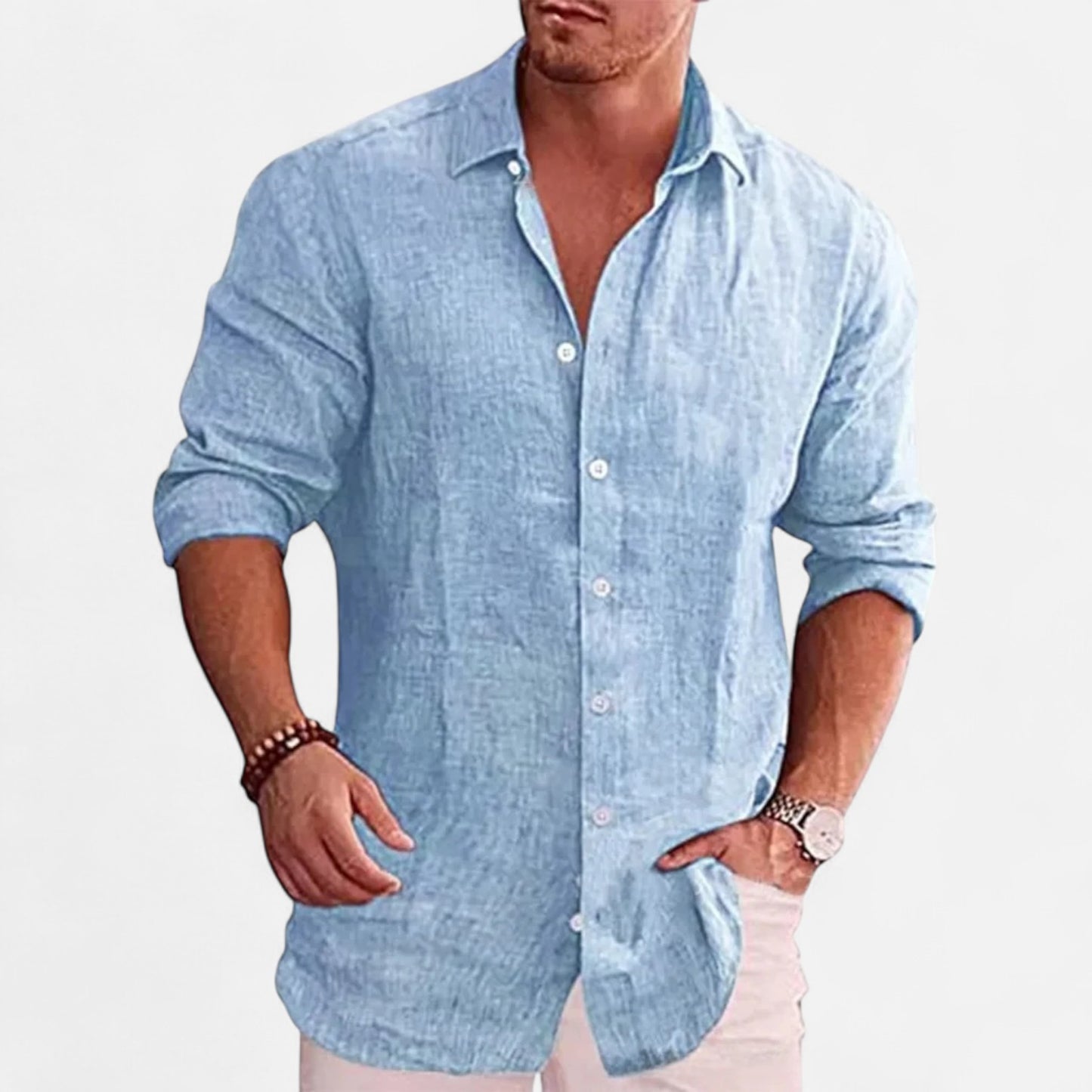 Caurelle | Men's Cotton-Linen Autumn Shirt – Effortless Style & Comfort