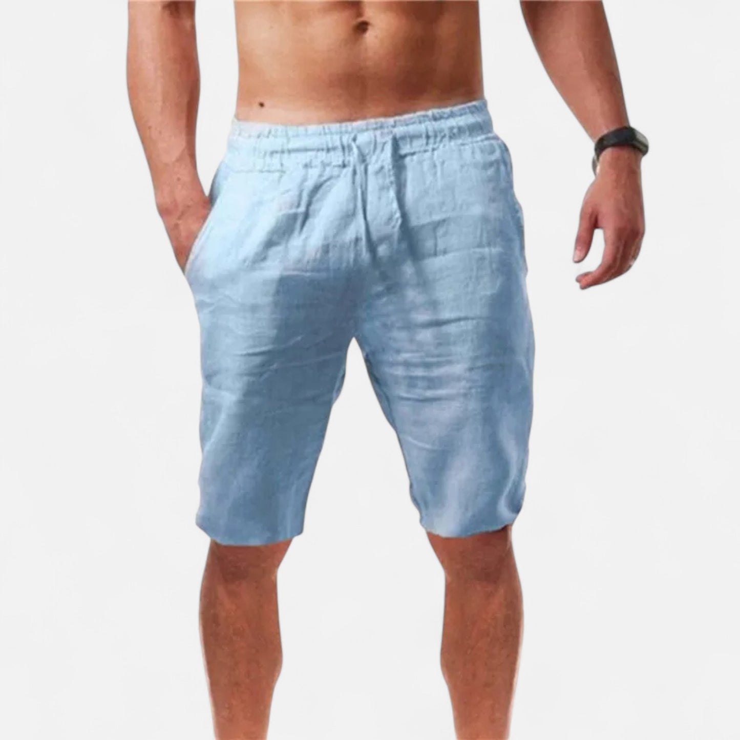 Caurelle | Men's Cotton-Linen Summer Shorts – Lightweight Comfort for Active Days