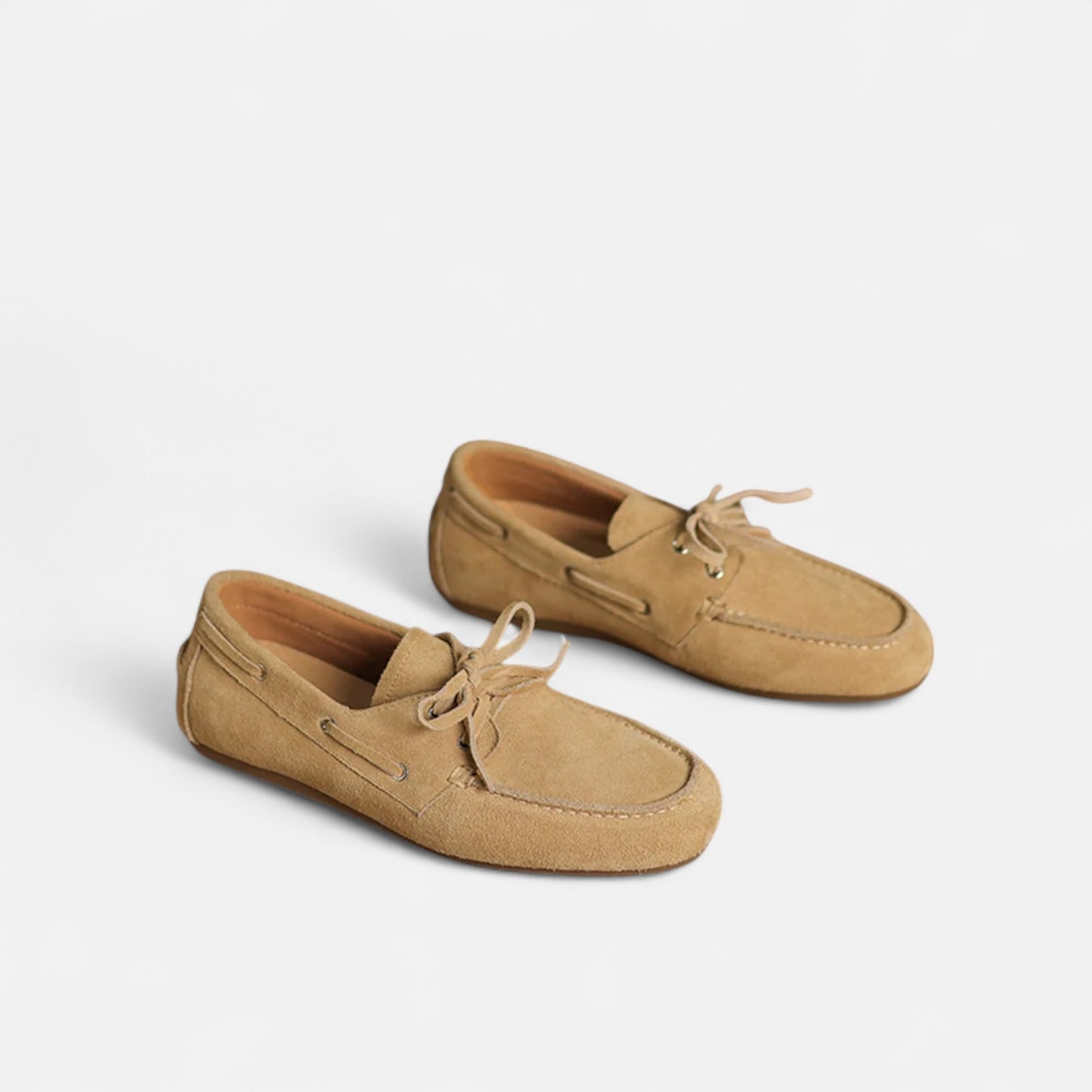 Caurelle | Women's Suede Leather Slip-On Loafers – Effortless Elegance, All-Day Comfort