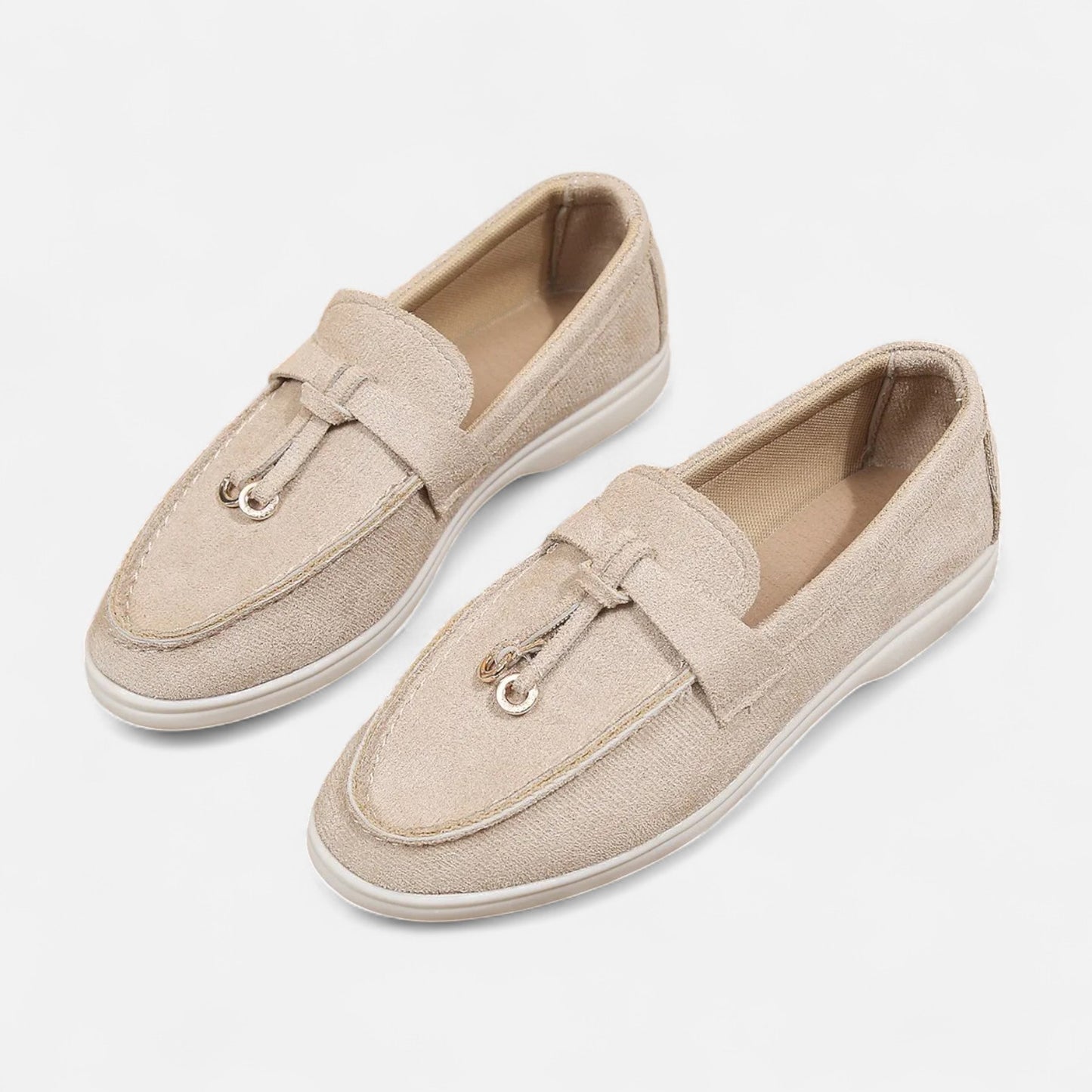 Caurelle | Women's Soft Leather Retro Slip-On Shoes – Chunky Sole Comfort