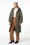Women's Winter Warm Long Diamond Quilted Hooded Puffer Coat