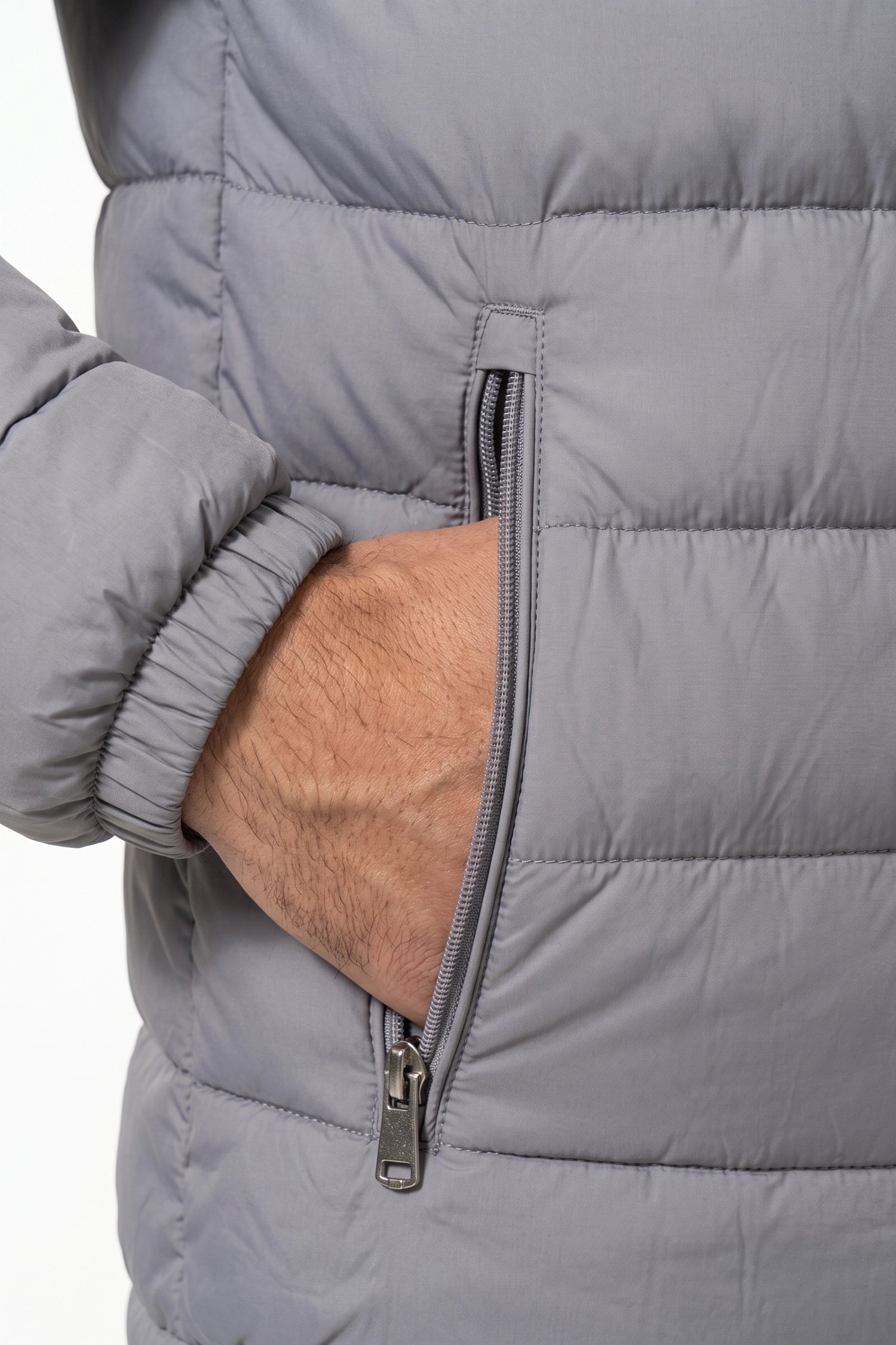 Men's Lightweight Warm Hooded Quilted Puffer Jacket