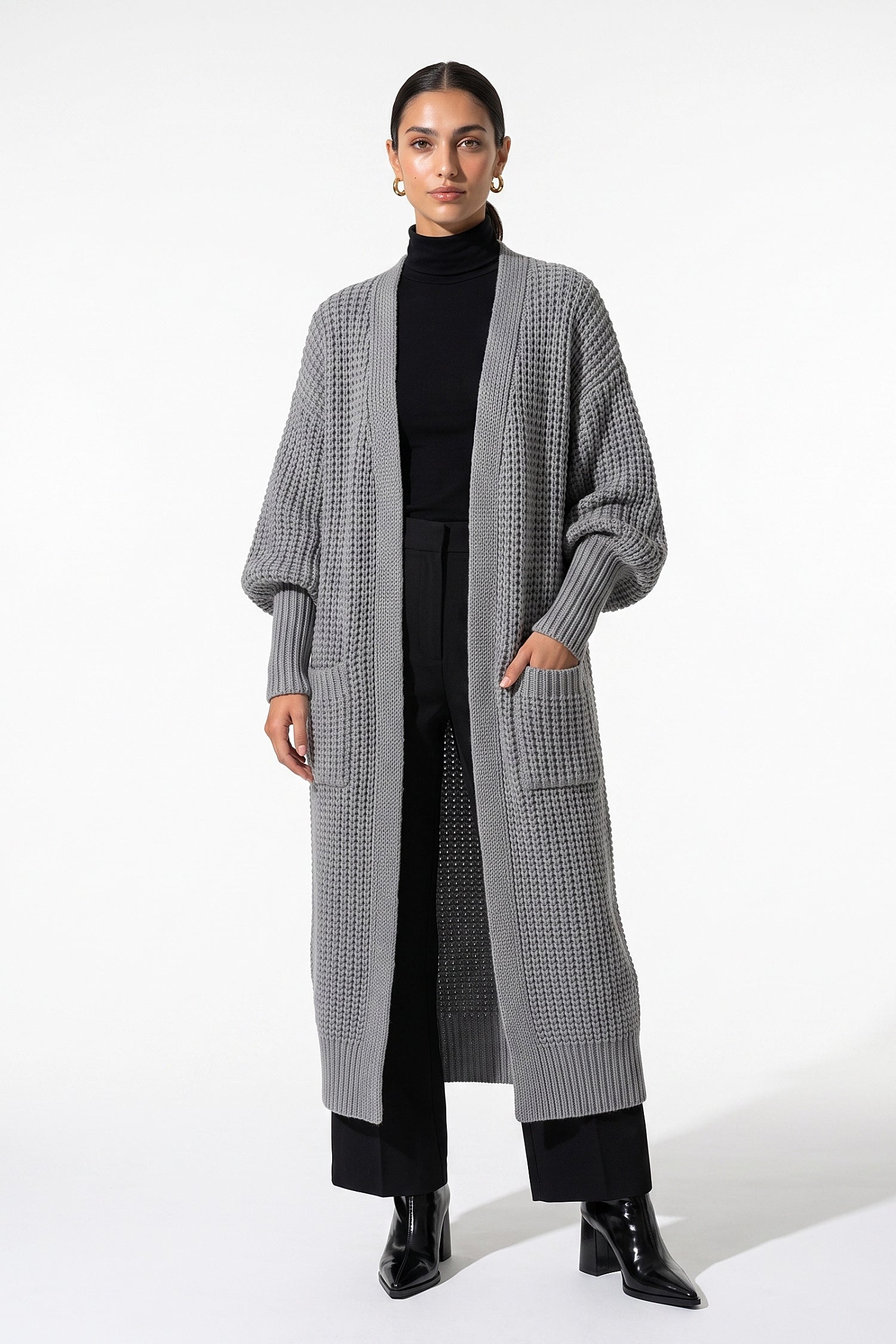 Women's Winter Cosy Chunky Knit Long Cardigan