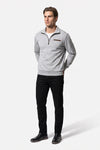 Men's Winter Warm Fleece Lined Quarter Zip Sweatshirt with Stand Collar