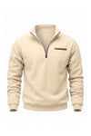 Men's Winter Warm Fleece Lined Quarter Zip Sweatshirt with Stand Collar