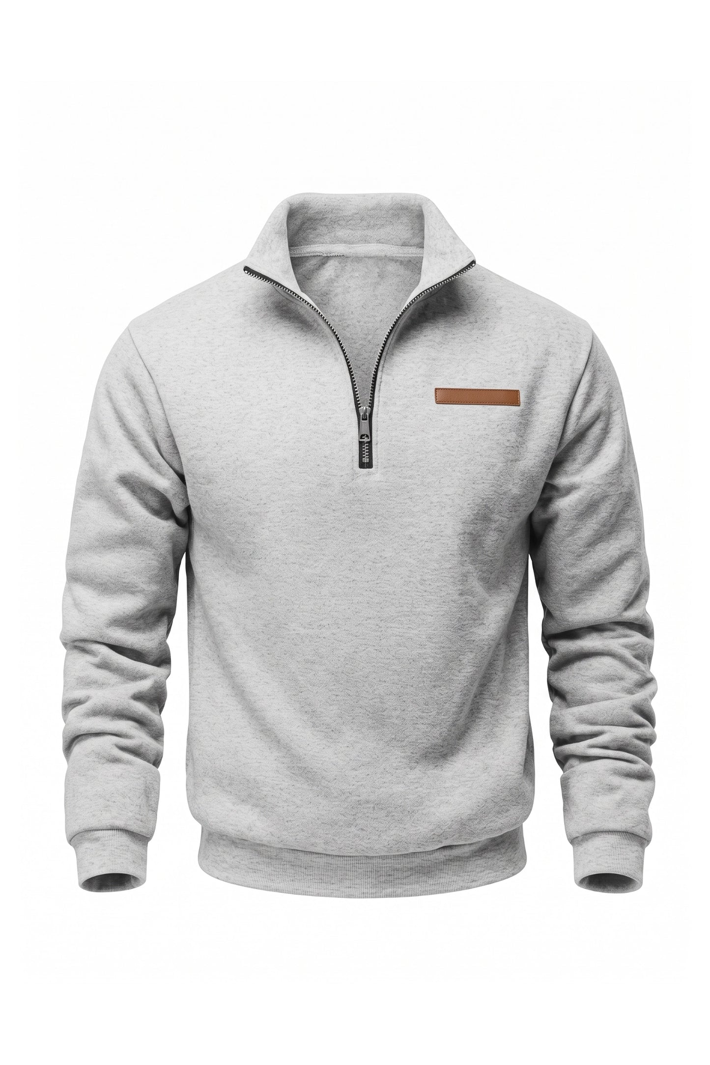 Men's Winter Warm Fleece Lined Quarter Zip Sweatshirt with Stand Collar
