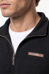 Men's Winter Warm Fleece Lined Quarter Zip Sweatshirt with Stand Collar